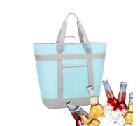 Cooler Bag, Large Insulated Picnic Cooling Tote, Foldable Reusable Lunch Box for Outdoor Food Storage, Beach, Camping, Travel, and Picnic Adventures, 20.47x7.87x16.54 inches