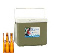 Cooler Box da campeggio - 12 litri | Contenitore refrigerante verde caldo per auto fredda | Contenitore portatile per alimenti per pesca da picnic per frutta, latte materno, succhi di frutta, bevande
