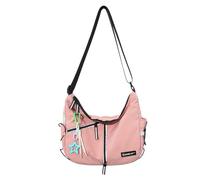 Cooler Hip Hop Nylon Crossbody Bag Per Uomini E Donne Streetwear Grande Capacità Cerniera Spalla Riflettente Hip Hop Crossbody, a