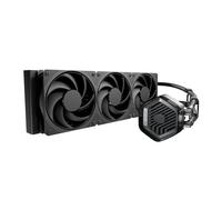Cooler Master 360 Atmos Stealth Raffreddatore a liquido AIO ad alte prestazioni, pompa a doppia camera R9|i9, copertura personalizzata, Mobius 120 PWM, AMD Ryzen AM5|4, piattaforma Intel LGA 1851|1700