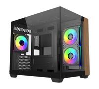 Cooler Master Case Elite 481 Wood Mini Tower Nero con Illuminazione Multi