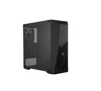 Cooler Master MasterBox K501L - Case PC ATX con Ventilazione di Forma Angolata, Illuminazione LED in Rosso, Pannello Laterale Trasparente, Configurazioni Flessibili Flusso d'Aria, Nero