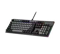 Cooler Master CK352 Tastiera meccanica completa per PC da gioco, interruttori blu, illuminazione RGB personalizzabile e barre luminose, top in alluminio sabbiato, schema a doppio tasto, QWERTY