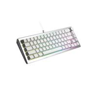Cooler Master CK720 Tastiera meccanica da gioco sostituibile a caldo 65% argento/bianco, interruttori bianchi Soft Click Kailh Box V2, RGB personalizzabile, connettività USB-C, quadrante a 3 vie,
