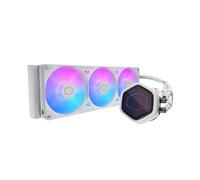 Cooler master dissipatore a liquido atmos ii, 2x120mm argb, kit schermo pixel incl, bianco