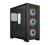Cooler Master Elite 301 Micro-ATX High Airflow Minimalist PC Case, 365mm GPU Max, Compatibile RTX 5080|RX 7090 XT, 280mm AIO Max, Tipo C, vetro temperato, tripla ventola aRGB PWM da 120 mm, griglia di