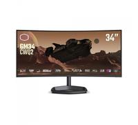 Cooler Master GM34-CWQ2 Monitor Gaming Curvo 34" - 1500R UWQHD (3440x1440), 165 Hz, MPRT 0,5ms, Pannello VA, FreeSync Premium, 95% DCI-P3 Quantum Dot, HDR 400, Supporto 3 vie, DP 1.4, HDMI 2.0, USB C