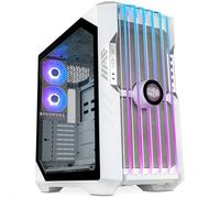 Cooler Master HAF 700 EVO Case PC White - Full-Tower, Compatibile E-ATX, 5 Ventole, Staffe Radiatore Ruotabili, Raffreddamento alto flusso aria, display LCD, pale ARGB Edge-Lit, pannello laterale TG