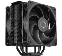 Cooler Master Hyper 212 Black X Duo - 2 ventole SickleFlow 120 Edge, finitura in alluminio, 4 tubi di calore a contatto diretto compatto, LGA 1200/1700 e AM4/AM5, colore: Nero