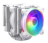 Cooler Master Hyper 622 Halo White Dual Tower CPU Air Cooler, ventola PWM 120 Halo², Dual Loop ARGB, 6 tubi di calore in rame, nichelato, altezza 154 mm, AMD Ryzen AM5|AM4, Intel LGA 1851|1700|1200
