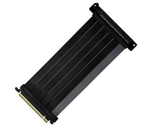 Cooler Master MasterAccessory Riser Cable PCIe 4.0 x16 200 mm V2 - Cavo TPE ultra flessibile con schermatura EMI, slot PCI rinforzati, connettori pin dorati, involucro protettivo in ABS - Nero