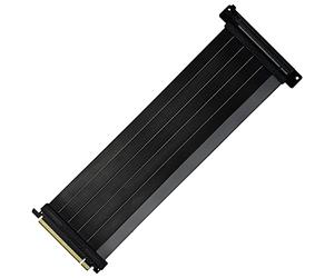 Cooler Master MasterAccessory Riser Cable PCIe 4.0 x16 300 mm V2 - Cavo TPE ultra flessibile con schermatura EMI, slot PCI rinforzati, connettori pin dorati, involucro protettivo in ABS - Nero