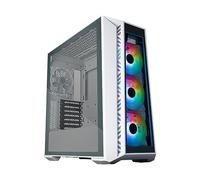 Cooler Master MasterBox 520 PC Case - ATX Mid-Tower, 4 Ventole, Anteriore, Posteriore, Configurazioni Multi Flusso Aria, Pannello Frontale, Laterale Vetro Temperato, Controller ARGB - Bianco