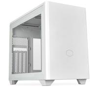 Cooler Master MasterBox NR200P V2 Case PC Mini ITX bianco - Pannello Laterale Vetro, Layout GPU Verticale, Cavo Riser PCIe 4.0 x16, Accesso Senza Attrezzi, Ventola PWM 120mm, USB 3.2 Gen 2x2 Type-C
