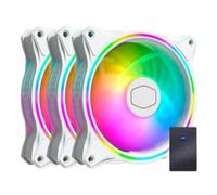 Cooler Master MasterFan MF120 Halo 3in1 White Edition Case per computer Ventilatore 12 cm Bianco 3 pz