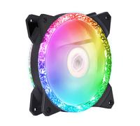 Cooler Master MasterFan MF120 Prismatic - Ventola per Case 120 mm, Illuminazione RGB Indirizzabile a Triplo Anello, Effetto Cristallo, Raffreddamento Silenzioso - Piena Compatibilità