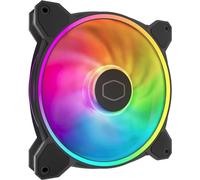 Cooler Master MasterFan MF140 Halo², doppio anello ARGB Gen 2 anelli LED, PWM dinamico 120 mm 1600 rpm, pale della ventola ingrandite, telaio ibrido per case PC, liquidi e raffreddamento ad aria