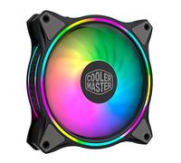 Cooler Master MasterFan MF140 Halo Duo-Ring ARGB Ventilatore a 3 pin, 24 LED indipendenti, ventola a pressione statica PWM da 140 mm, cuscinetti assorbenti per case del computer e radiatore a liquido