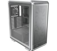 Cooler Master Masterframe 500 E-ATX Tower Case - Finestra laterale - Pannelli intercambiabili - Due ventole anteriori da 200 mm - Griglia in rete metallica - 654x580x376 mm - Argento