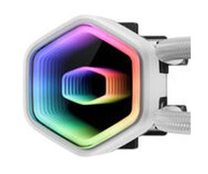 Cooler Master MasterLiquid 360 Core II 360mm ARGB Liquid CPU Cooler Dual Chamber Pump w/ Infinity Mirror White NEW