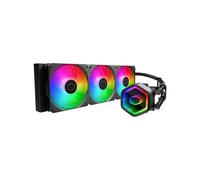 Cooler Master MasterLiquid 360 Core II CPU Sistema raffreddamento a liquido - Sistema AIO 360mm (TDP max 280W), Pompa Doppia Camera GR9, Ventole ARGB Avanzate, Kit AMD Intel Montaggio Rapido - Nero