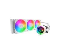 Cooler Master MasterLiquid 360 Core II CPU Sistema raffreddamento a liquido - Sistema AIO 360mm (TDP max 280W), Pompa Doppia Camera GR9, Ventole ARGB Avanzate, Kit AMD Intel Montaggio Rapido - Bianco
