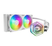 Cooler Master MasterLiquid Atmos 240 Sistema di Raffreddamento a Liquido Per CPU Bianco: Sistema Raffreddamento ad Acqua AIO, Pompa a Doppia Camera, Ventole Sickleflow 120 Edge, Staffe RGB LGA1700 AM5