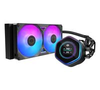 COOLER MASTER DISSIPATORE A LIQUIDO ATMOS II, 2X120MM ARGB, KIT LCD INCL, NERO