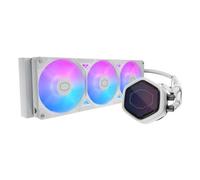 Cooler master dissipatore a liquido atmos ii, 2x120mm argb, kit schermo pixel incl, bianco