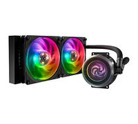 Cooler Master Masterliquid Ml240P Mirage: Unità di Raffreddamento a Liquido ‘All-In-One' (Aio), Radiatore da 240.Mm, 2 Ventole Pwm Sf120R Argb da 120.Mm, Pompa Rgb Trasparente Indirizzabile, Nero