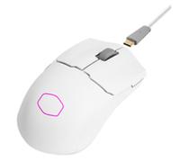 Cooler Master MM712 RGB-LED Mouse da Gioco Wireless Ibrido Ultraleggero 59g - Sensore Ottico PAW3370 19K DPI, Interruttori Ottici 70 milioni di Clic,On-The-Fly, MasterPlus+ (38 K DPI, solo PC), Bianco