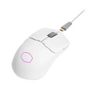 Cooler Master MM712 RGB-LED Mouse da Gioco Wireless Ibrido Ultraleggero 59g - Sensore Ottico PAW3370 19K DPI, Interruttori Ottici 70 milioni di Clic,On-The-Fly, MasterPlus+ (38 K DPI, solo PC), Bianco