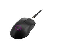 Cooler Master MM731 Mouse da gioco nero con 19.000 DPI regolabile, 2,4 GHz e Bluetooth Wireless, piedini PTFE, illuminazione RGB e software MasterPlus+