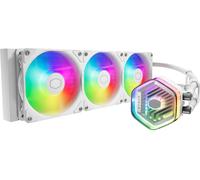 Cooler Master MasterLiquid Atmos 360 Sistema Raffreddamento a Liquido Per CPU Bianco: Sistema Raffreddamento ad Acqua AIO, Pompa a Doppia Camera, Ventole Sickleflow 120 Edge, Staffe RGB, LGA1700 e AM5