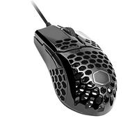 Cooler Master Mouse da gioco MM710 nero lucido con guscio leggero a nido d'ape, cavo Ultraweave, sensore ottico 16000 DPI