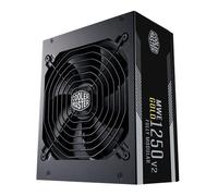 Cooler Master MWE Gold 1250 V2 ATX 3.0 Alimentatore Modulare (Spina UE) - Supporto ATX 3.0, PSU 80 PLUS Gold 1250W, Cablaggio Flat Black, Ventola FDB 140mm, Soglia Temperatura Elevata-Garanzia 10 anni