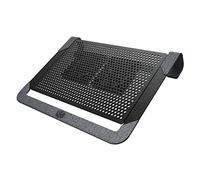 Cooler Master NotePal U2 PLUS V2 Laptop Cooler - 2 Ventole Regolabili da 80mm, Leggero, Struttura Ergonomica in Alluminio Nero con Tessuto in Poliestere - 2 Anni di Garanzia