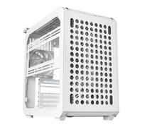 Cooler Master QUBE 500 Flatpack Bianco Small High Airflow Mid-Tower ATX Custodia per PC da gaming personalizzabile, vetro temperato, supporto verticale per GPU, USB-C, maniglia per il trasporto, Gem
