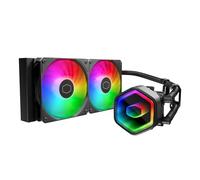 Cooler Master Raffreddatore liquido CPU 240 Core II AIO, R9|U7|i7, pompa G9R a doppia camera, Infinity Mirror aRGB, tubo 400mm, radiatore 240mm, ventola PWM 120mm, AMD Ryzen AM5|4, piattaforma Intel