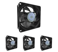 Cooler Master SickleFlow 80 Ventola per Case - 80 mm, Lame AirBalance Migliorate, 30 CFM, 2.75 mm H2O, da 6 a 25 dBA, PWM 4-Pin - Nera Non-LED (Confezione da 4)