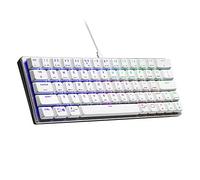 Cooler Master SK620 Tastiera meccanica a basso profilo 60% argento/bianco, interruttori marroni tattili, design ergonomico, connettività USB-C, Mac/Windows, QWERTY (SK-620-SKTM1-US)