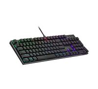 Cooler Master SK652 Full Mechanical Keyboard UK Layout - Full-Size, Low Profile Floating Keycaps, Red Switches, RGB Backlighting, Wired USB Type-A Connection, PC & MacOS Compatible - Gunmetal Grey