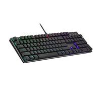 Cooler Master SK652 Tastiera da gioco meccanica a basso profilo, grigio siderale, interruttori blu clic, RGB personalizzabile, design ergonomico, connettività USB-C, Mac/Windows, QWERTY