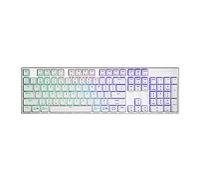 Cooler Master SK653 Tastiera Senza Fili Bluetooth Argento e Bianco Completo Meccanico Da Gioco Interruttori Rossi Linear RGB Personalizzabile Design Ergonomico Mac/Windows QWERTY