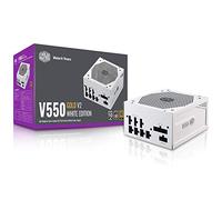 Cooler Master V550 Gold White Edition V2 Full Modular, 550 W, efficienza 80+ Gold, funzionamento semi-fanless, cavi PCIe ad alta efficienza 16AWG