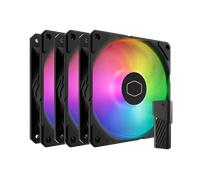 Cooler Master SickleFlow Edge 120 ARGB Kit 3 Pezzi - 3 Ventole 120mm (690~2500RPM, PWM), Flusso Aria Elevato (70,7 CFM) Pressione Statica (3,61mmH2O), ARGB Gen 2, Controller LED, 32,8 dBA max. - Nero