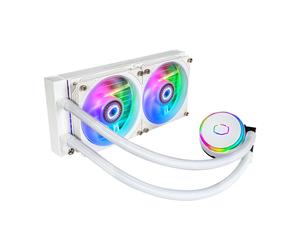 Cooler MasterLiquid PL240 Flux White Edition Custodia per PC Kit di raffreddamento a liquido 12 cm Bianco - Nouvo