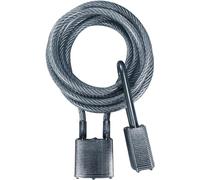 Cooler Steel Cable Commando Lock - Cavo di sicurezza rivestito in acciaio, 2,4 m, 2 lucchetti resistenti alle intemperie di grado militare, con chiave simile, per refrigeratori, biciclette, barche