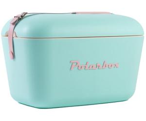 Cooler vintage 20L turchese Pop - logo rosa POLARBOX