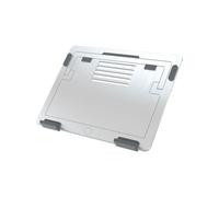 CoolerMaster ErgoStand Air Silver - Dispositivo di raffreddamento per computer portatile, lega di alluminio, imbottitura in gomma morbida, versatilità ergonomica, portatile e leggero, supporta laptop